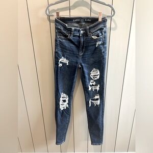 AE Next Level High-Waisted Ripped Jegging size 2